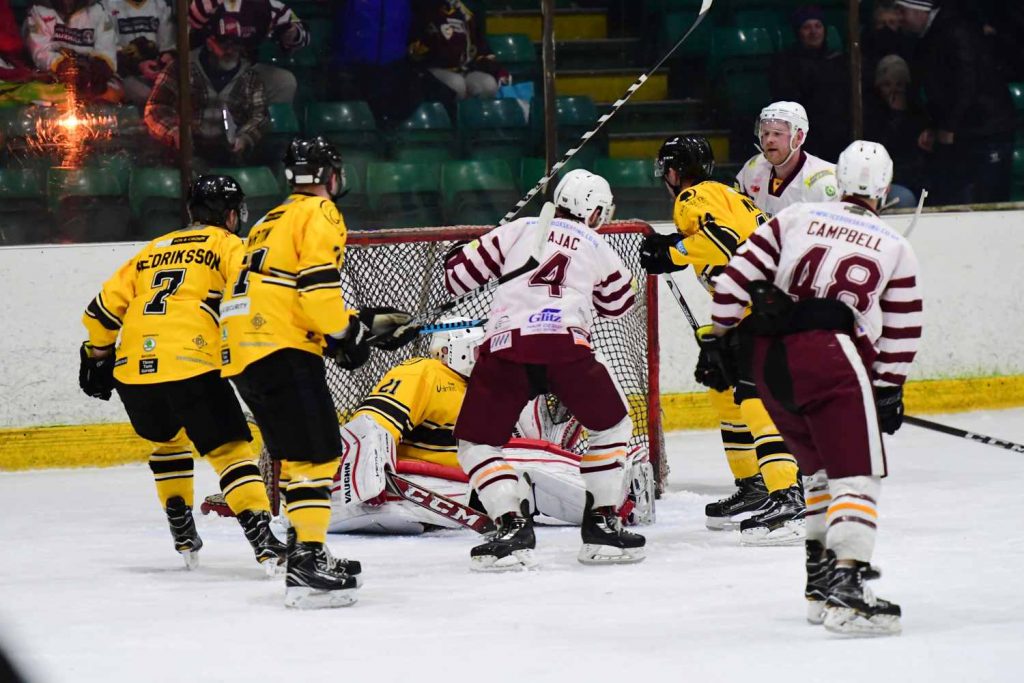 Sam Zajac opens the scoring, teddy bears at the ready