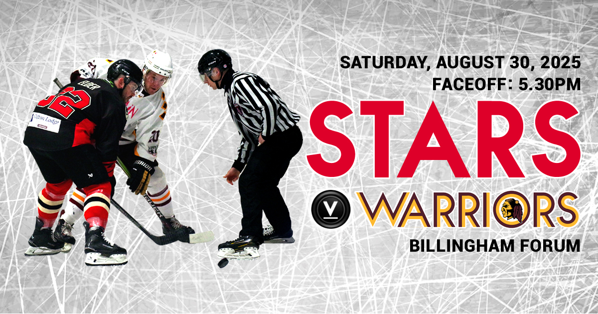 Billingham Stars vs Whitley Warriors @ Billingham Forum, Saturday 30 August 2025, face off 5:30pm