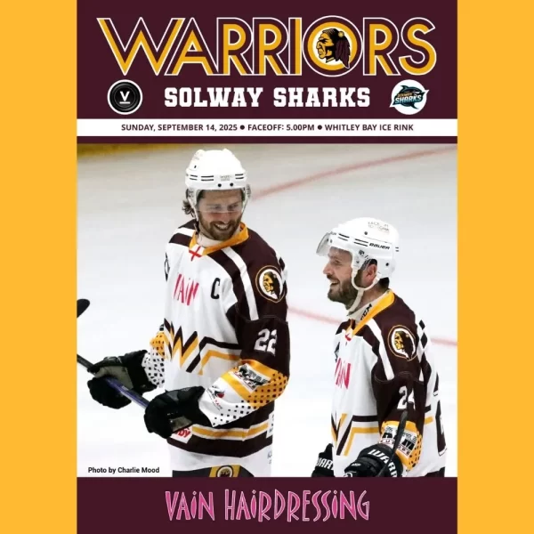 Match programme cover - Solway Sharks SNL, 14 September 2025