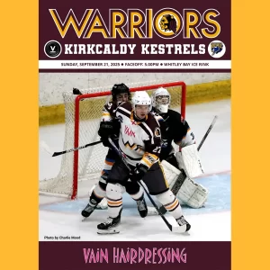 Match programme cover - Kirkcaldy Kestrels, 21 September 2025