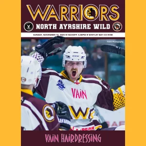 Match programme - North Ayrshire Wild, 16 November 2025