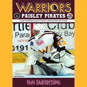 Match programme - Paisley Pirates, 30 November 2025