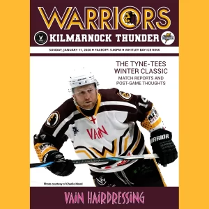 Match programme - Kilmarnock Thunder, 11 January 2026