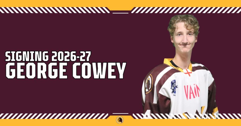 Defenceman George Cowey re-signs for the upcoming 2026-27 season