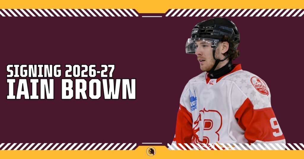 Forward Iain Brown signs for the upcoming 2026-27 season