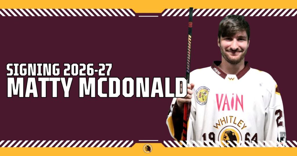 Defenceman Matty McDonald re-signs for the upcoming 2026-27 season