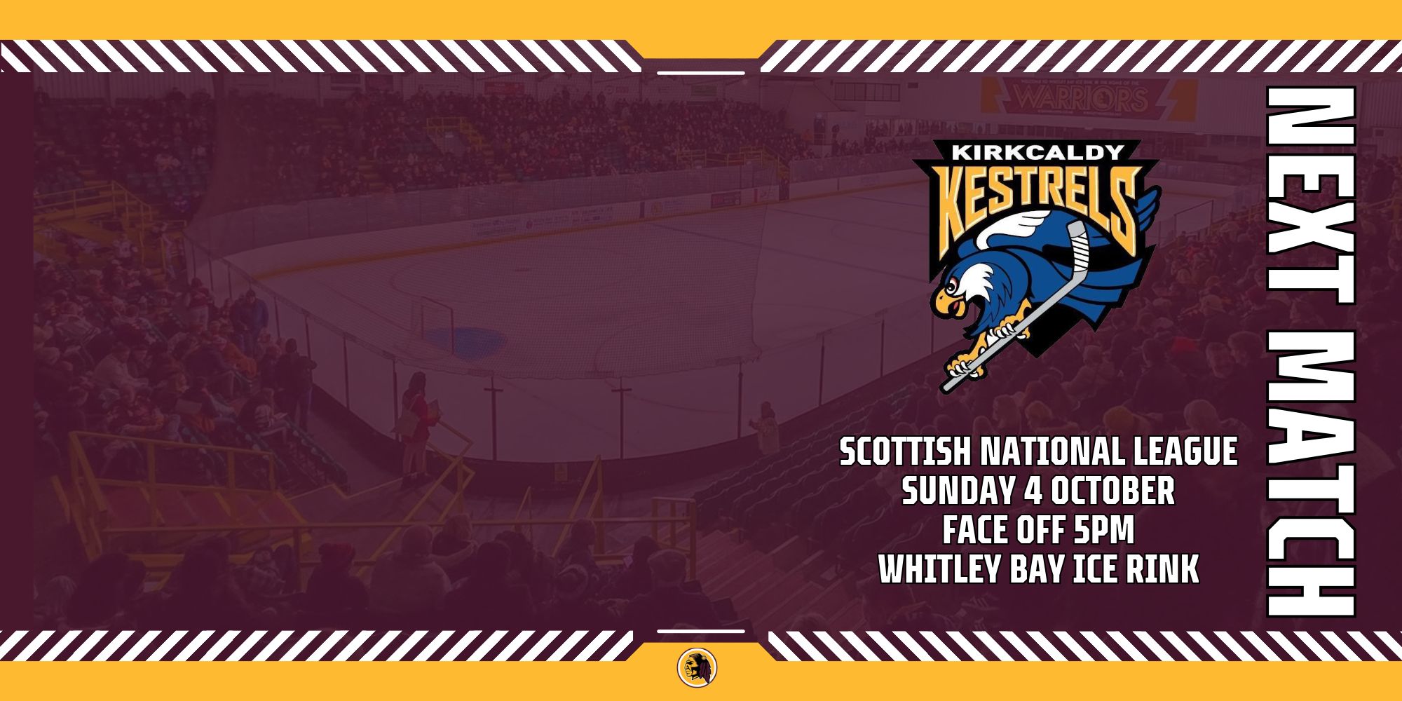 Whitley Warriors vs Kirkcaldy Kestrels @ Whitley Bay Ice Rink, Sunday 4 October 2026