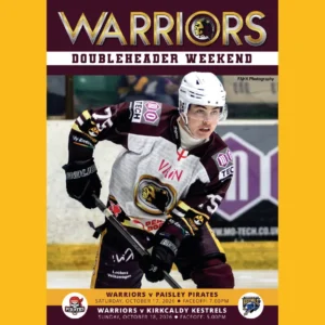 Match programme for the Scottish National League games at Hillheads against Paisley Pirates on Saturday 17 October 2026 and Kirkcaldy Kestrels on Sunday 18 October 2026 - available for download only.