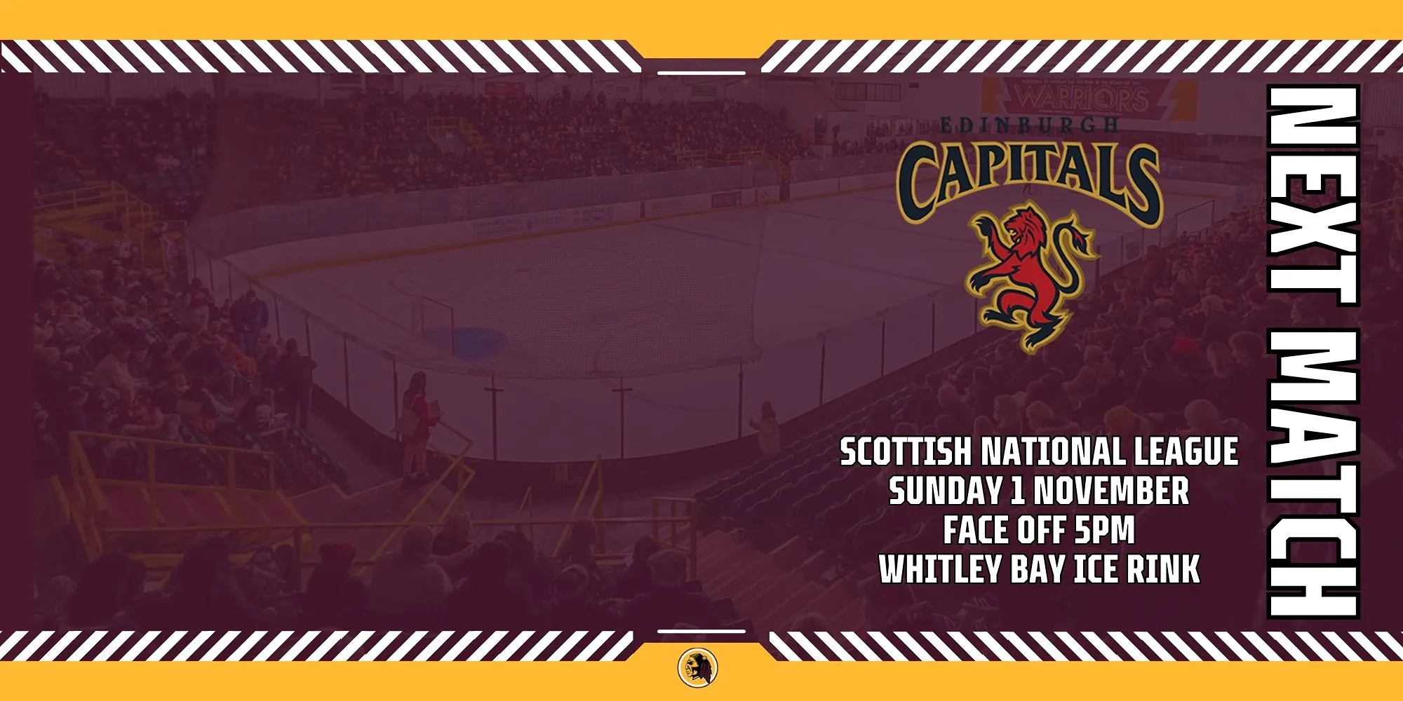 Whitley Warriors vs Edinburgh Capitals @ Whitley Bay Ice Rink, Sunday 1 November 2026